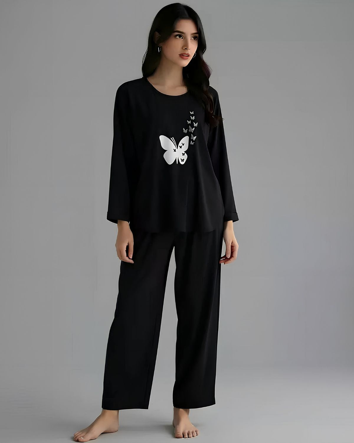 2 Pcs Women's Stitched Cotton Jersey Printed Night Suit