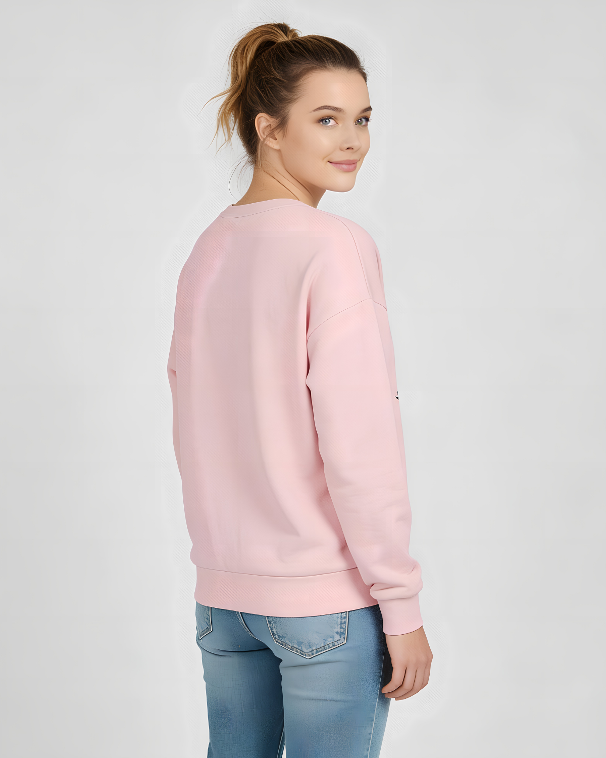 1 Pc Women's Stitched Fleece Printed Sweat Shirt