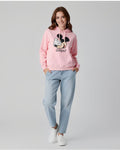 1 Pc Women's Stitched Fleece Printed Pullover Hoodie