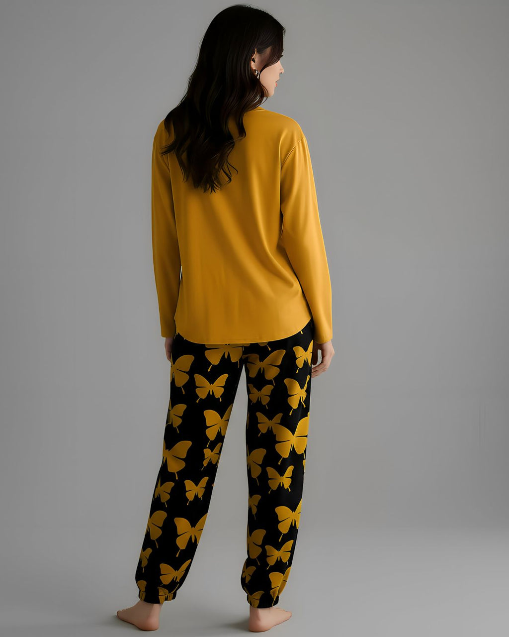 2 Pcs Women's Stitched Printed Night Suit