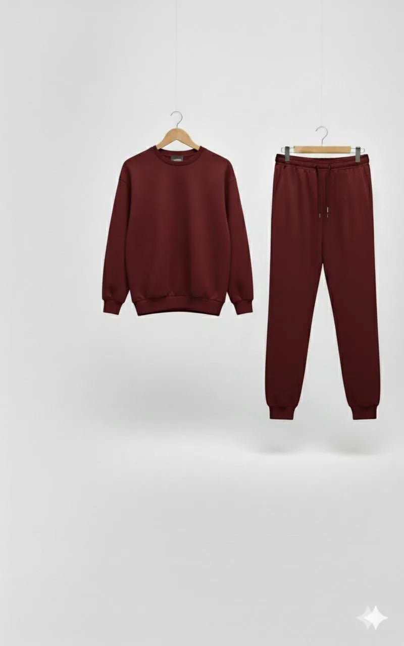 2 Pcs Women's Stitched Micro Interlock Printed Tracksuit simple plain