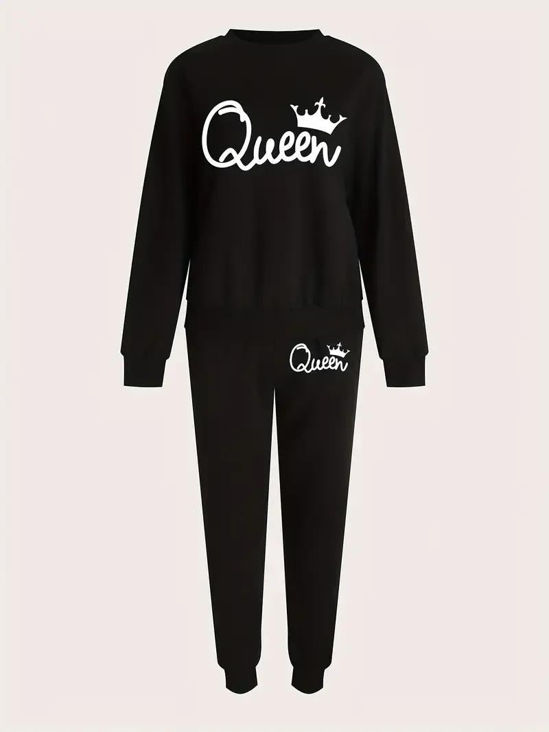 2 Pcs Women's Stitched Soft and Shining Fleece Plain Tracksuit